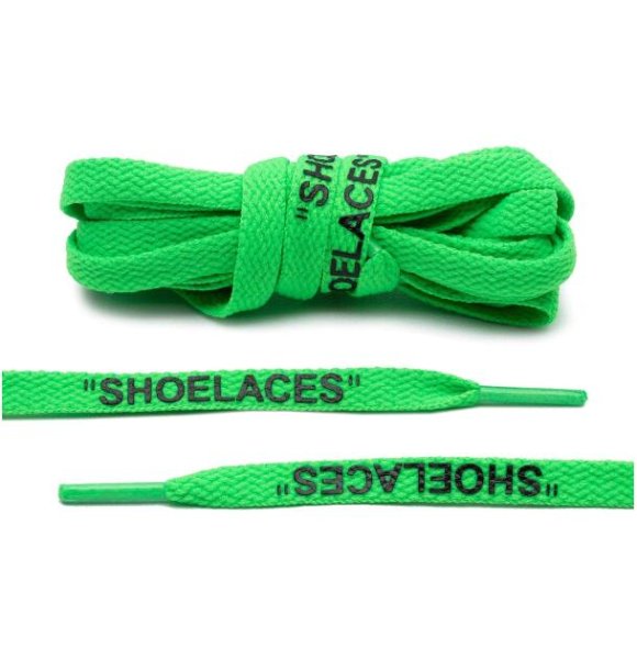 Neon Green Off-White Style \"SHOELACES\"