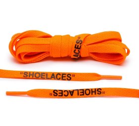 Neon Orange/Black Off-White Style "SHOELACES"
