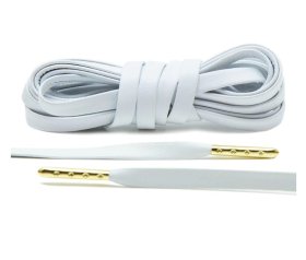 White Luxury Leather Laces - Gold Plated 130 reviews